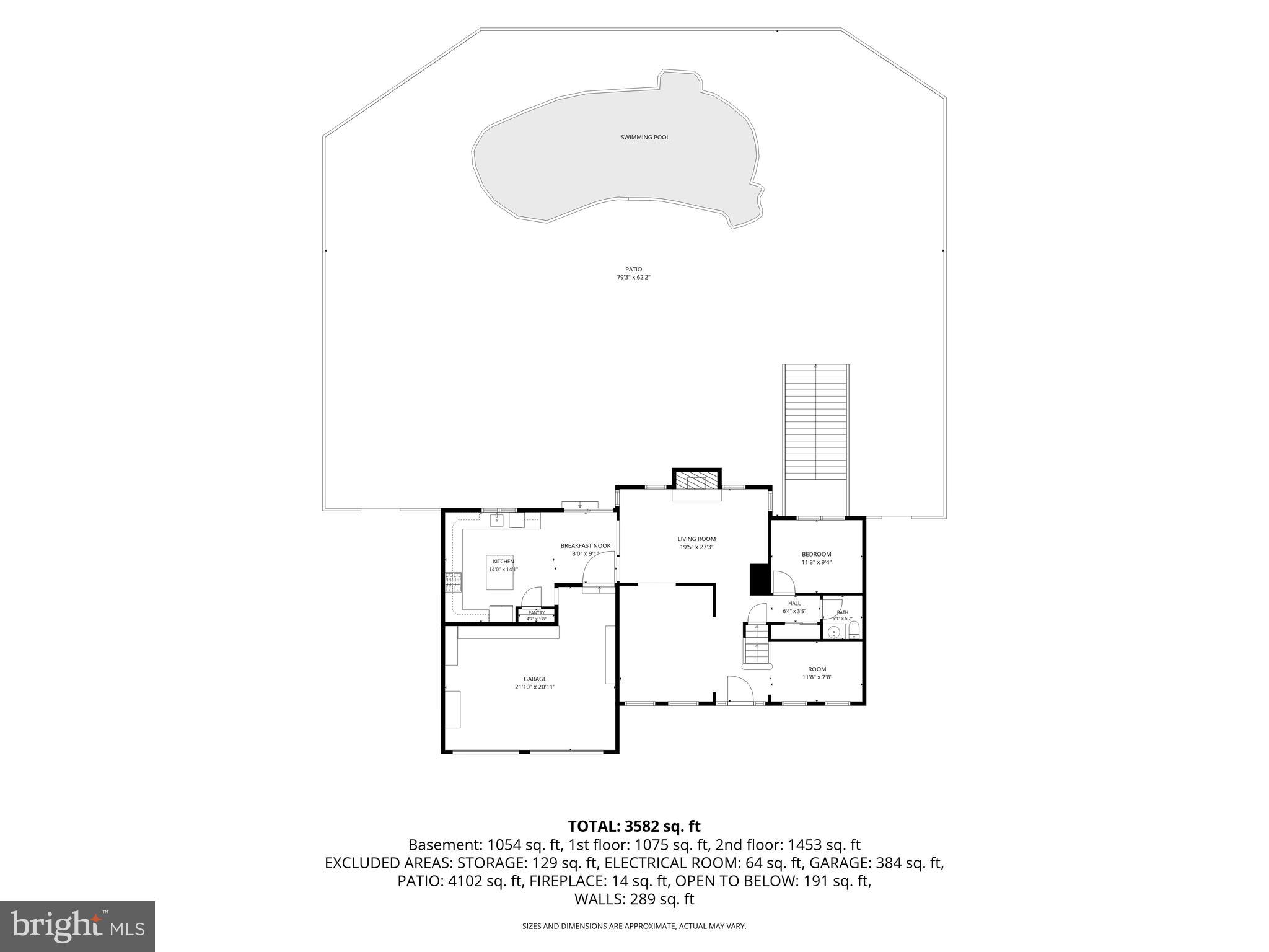 1438 Moonshadow Road Bel Air, MD 21015 - Photo 79 of 81 Main Level Floor Plan- Interior and Exterior