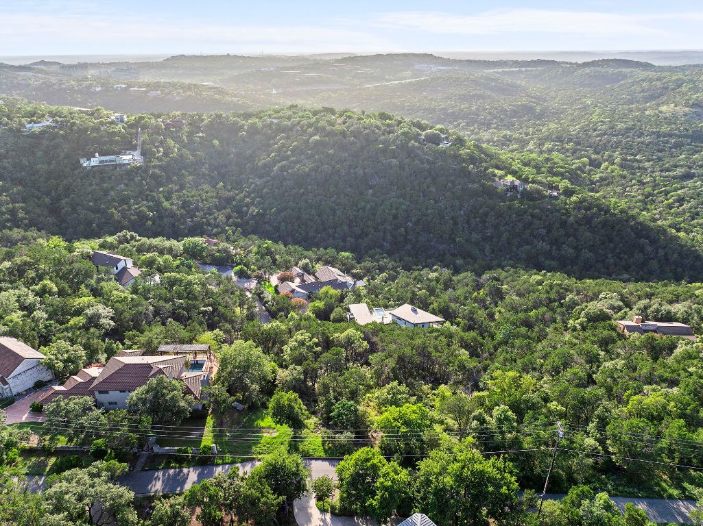 1104 Kennan Road West Lake Hills, TX 78746 - Photo 13 of 20 an aerial view of a houses with a yard