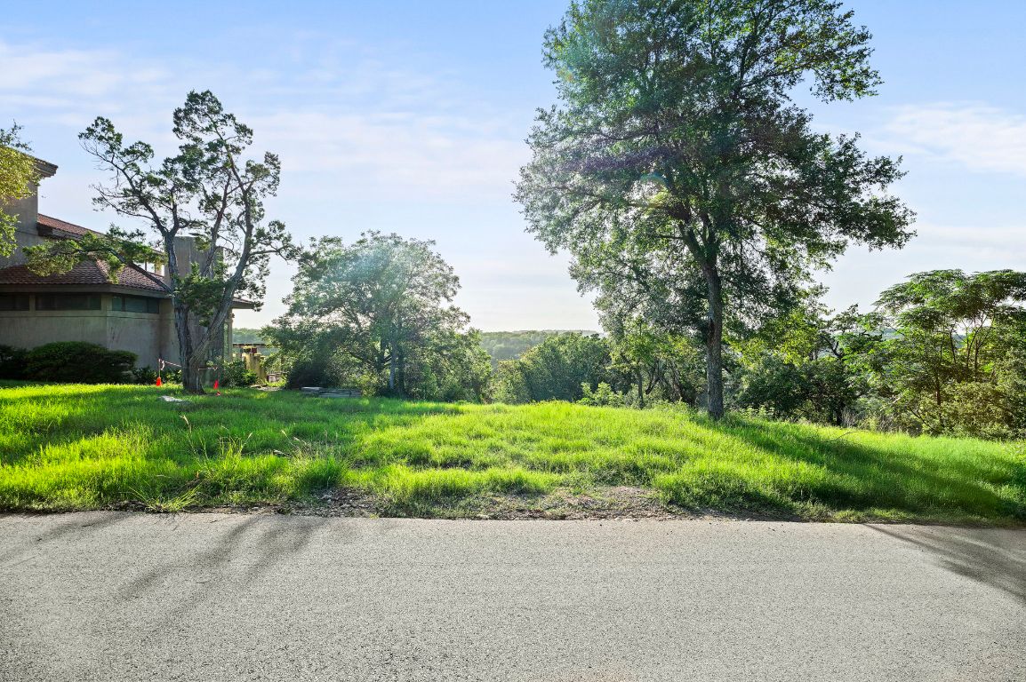1104 Kennan Road West Lake Hills, TX 78746 - Photo 6 of 20 a backyard of a house with plants and large trees