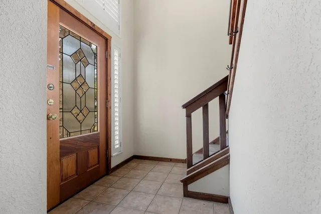 a view of front door of house