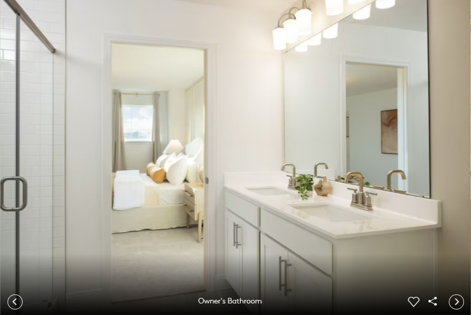 688 Rubber Tree Way Buda, TX 78610 - Photo 9 of 10 a bathroom with a sink mirror and vanity