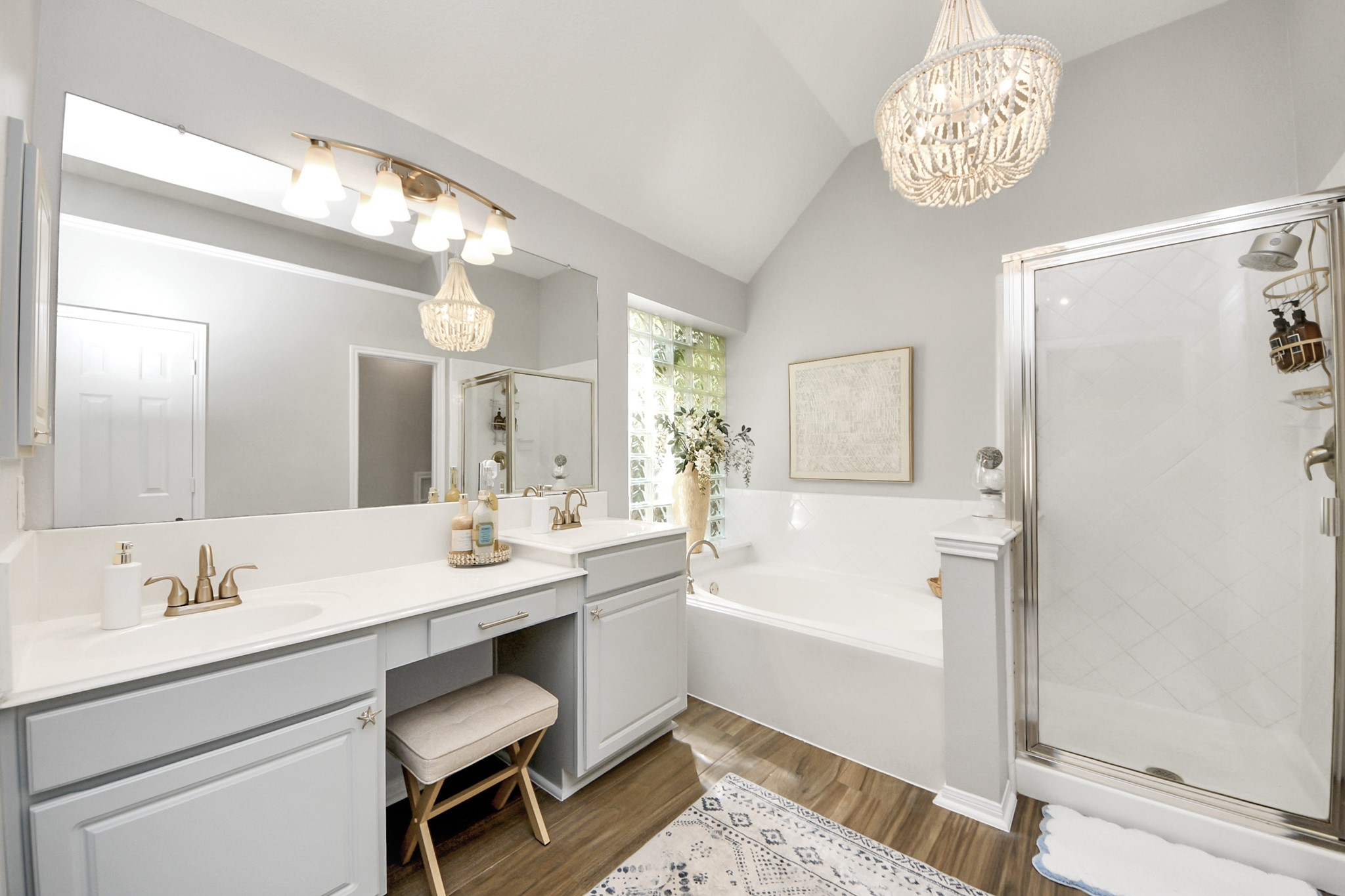 7823 Hazy Brook Lane Humble, TX 77396 - Photo 18 of 36 a bathroom with a sink a toilet and shower