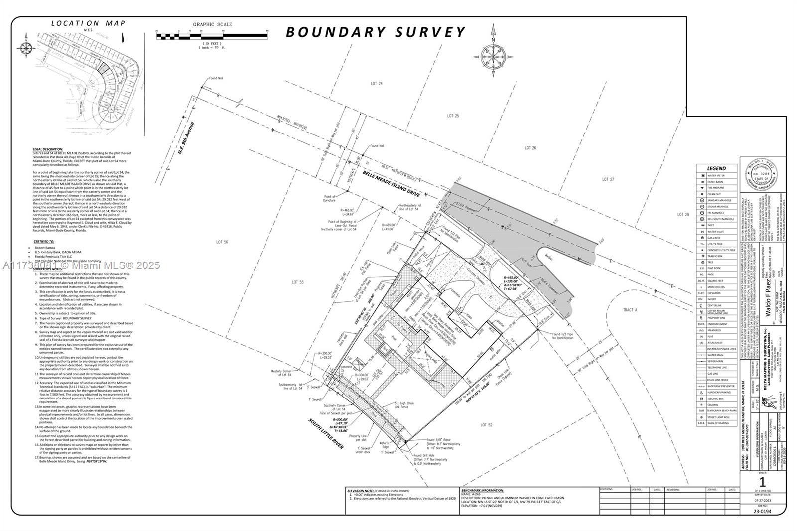 1070 Belle Meade Island Drive Miami, FL 33138 - Photo 32 of 32 Survey