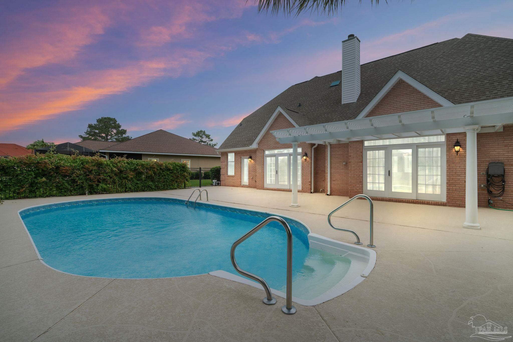 5631 Ballybunion Drive Pace, FL 32571 - Photo 3 of 43 Beautiful Pool, Pergola, and View of 9th Fairway