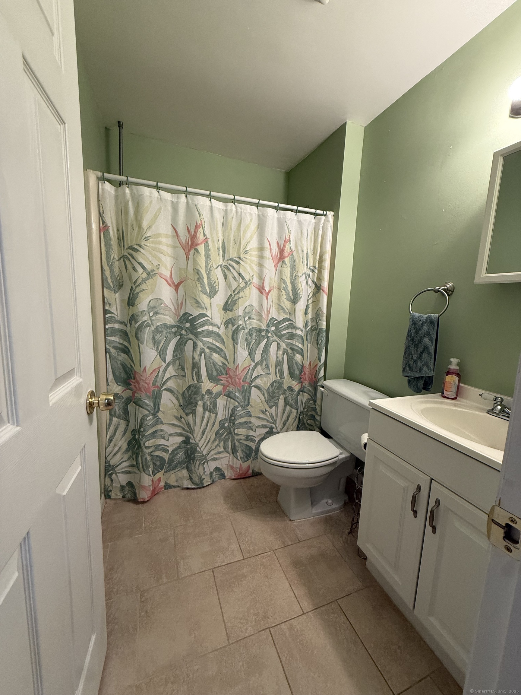 175 Mill Pond Road, Unit 215 Hamden, CT 06514 - Photo 13 of 19 a bathroom with a toilet sink and shower curtain