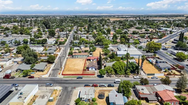 an aerial view of a city