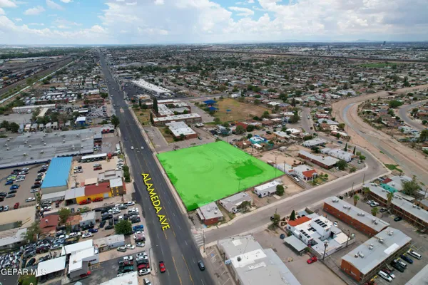 an aerial view of a city