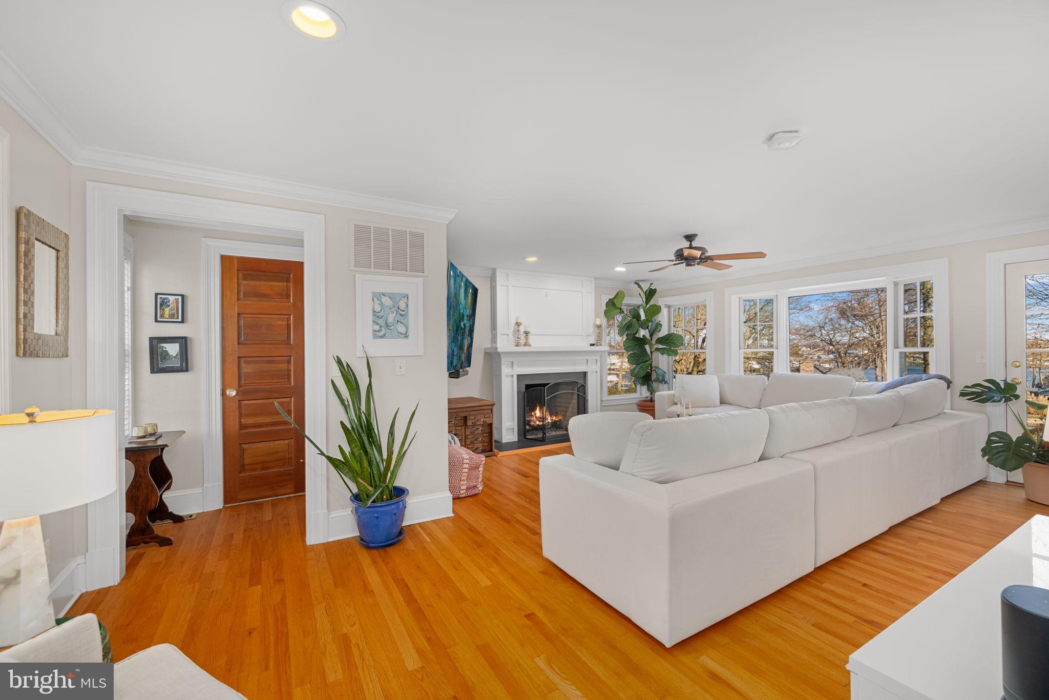 1138 Mayo Road Edgewater, MD 21037 - Photo 16 of 51 a living room with furniture a fireplace and a potted plant