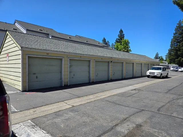 a car parked in front of a house