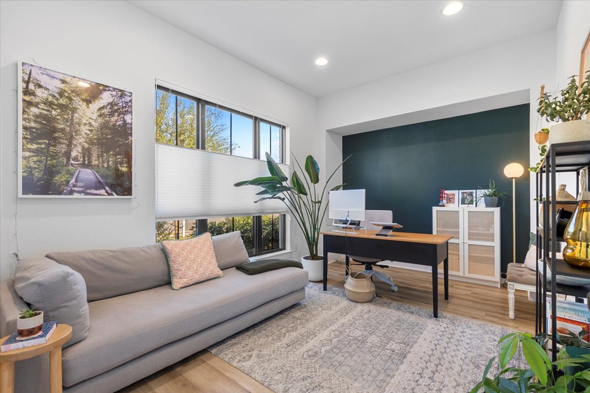 398 Trout River Road Kyle, TX 78640 - Photo 7 of 40 Office area featuring light wood finished floors and recessed lighting