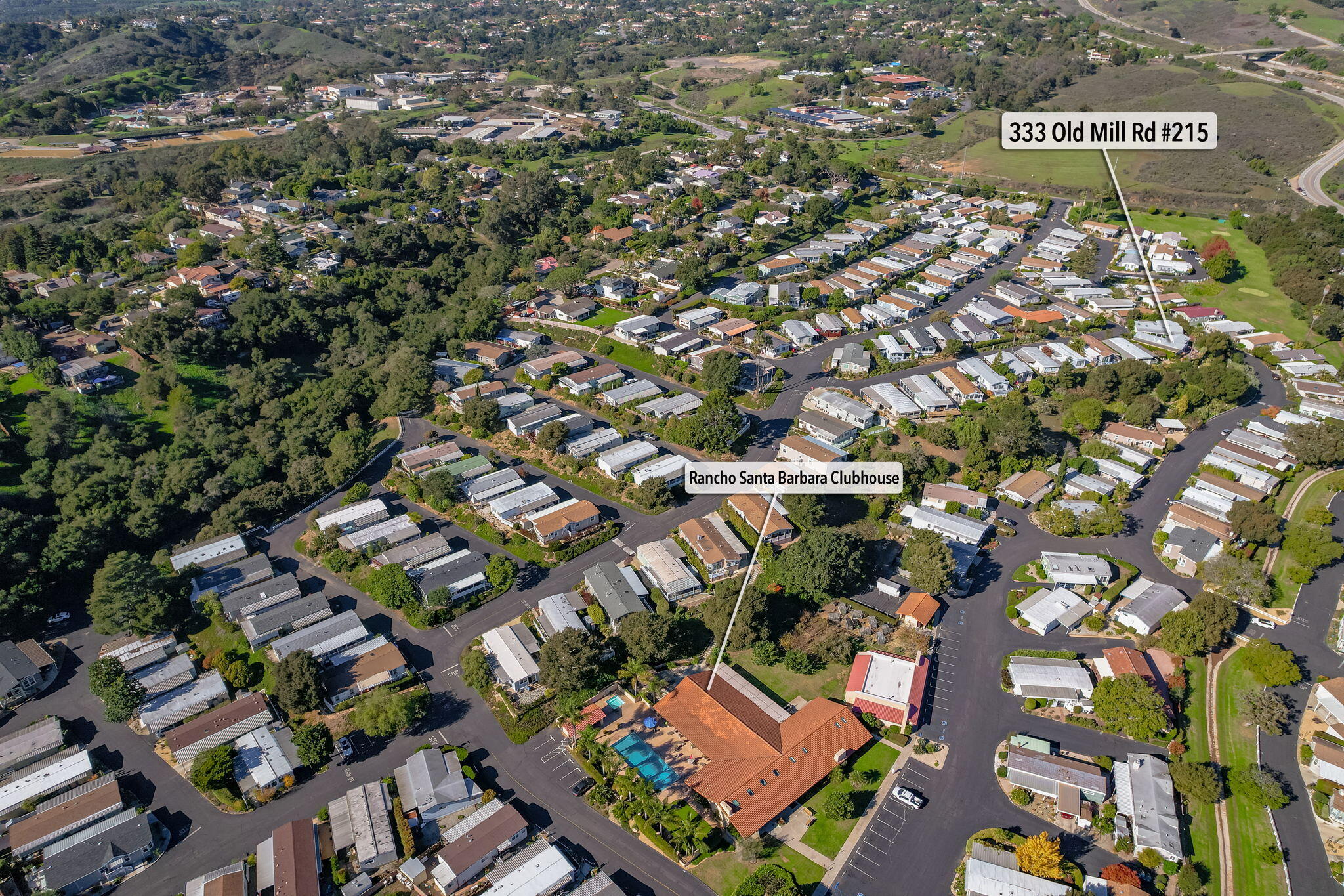 333 Old Mill Road, Unit 215 Santa Barbara, CA 93110 - Photo 4 of 18 06-333 Old Mill Rd #317 (aerial)