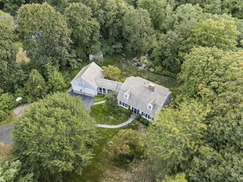 639 Main Street Hingham, MA 02043 - Photo 3 of 41 an aerial view of a house with garden space and street view