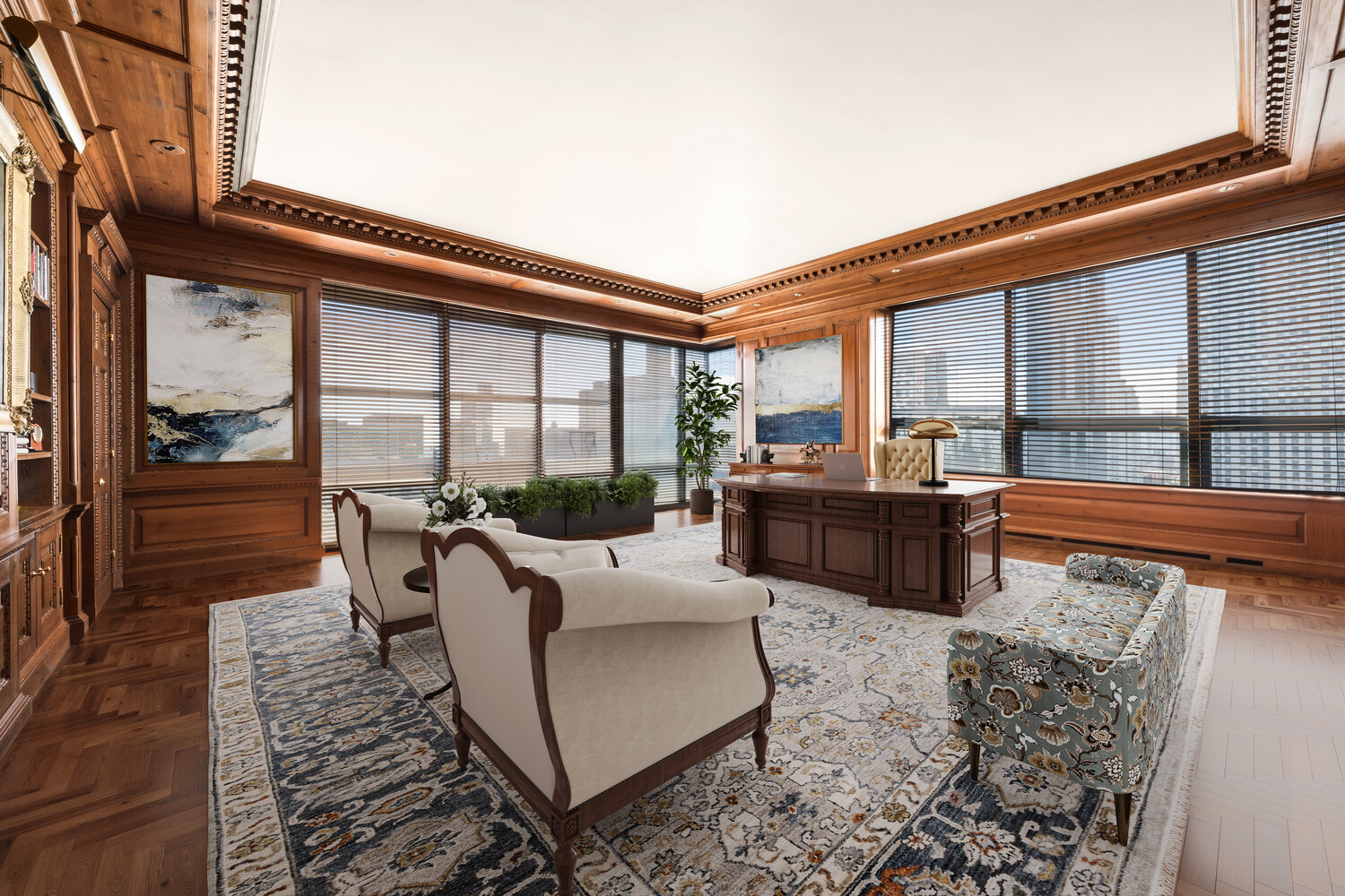 15 West 53rd Street, Unit PH Manhattan, NY 10019 - Photo 12 of 28 a living room filled with furniture