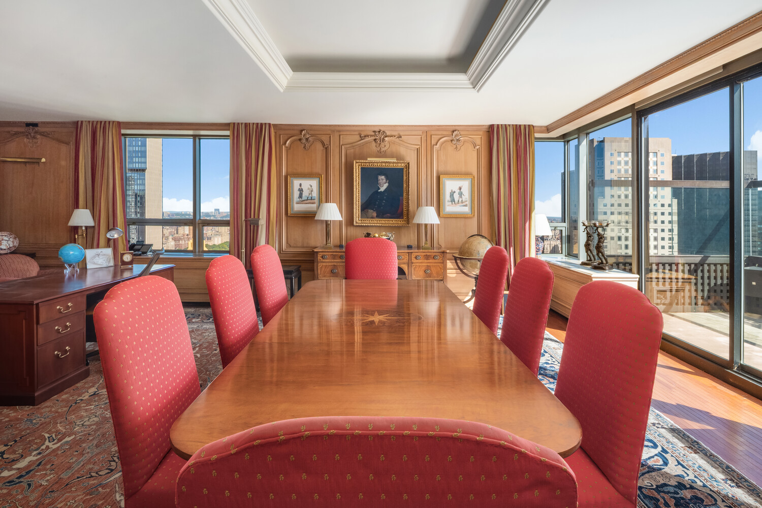15 West 53rd Street, Unit PH Manhattan, NY 10019 - Photo 5 of 28 a view of a dining room with furniture window and wooden floor