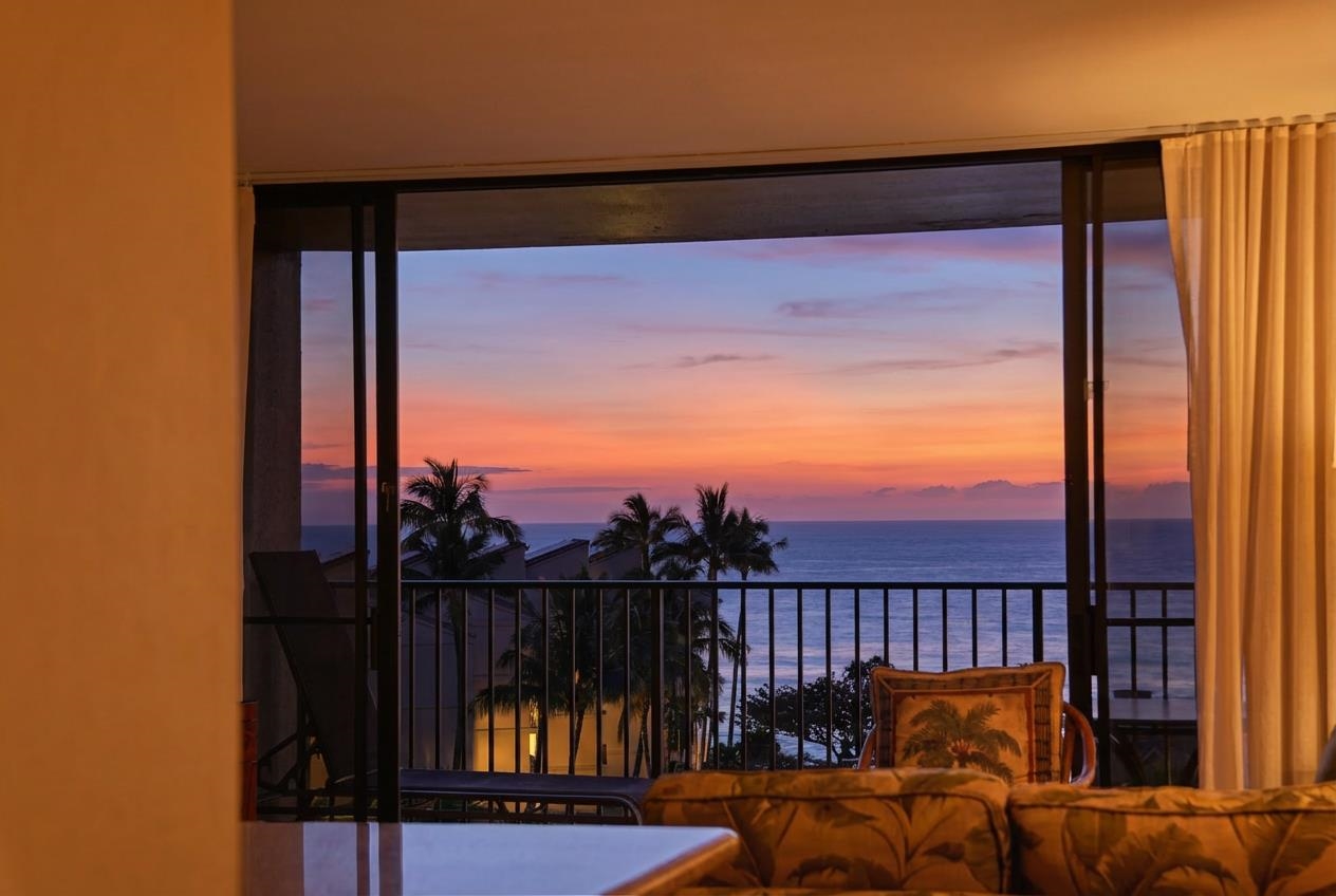 3445 Lower Honoapiilani Road, Unit 727 Lahaina, HI 96761 - Photo 15 of 42 a view of a balcony with furniture