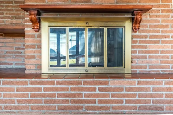 a view of wooden door