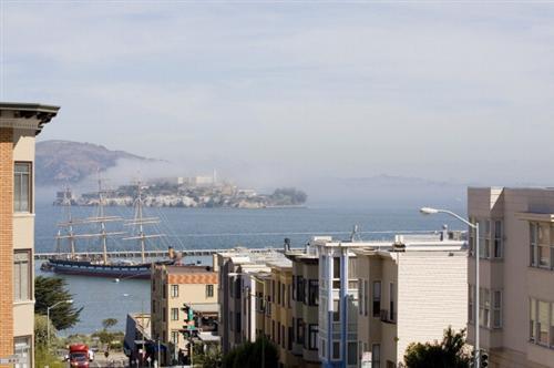 2841 Larkin Street San Francisco, CA 94109 - Photo 13 of 13 View from living room - Alcatraz and the Bay