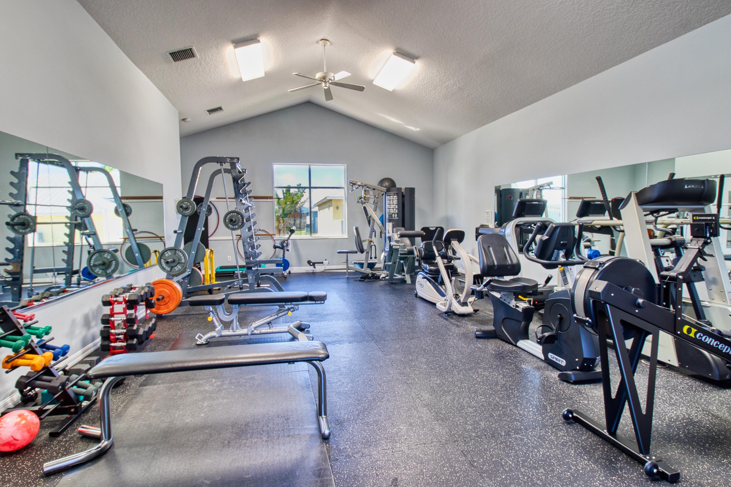 10701 South Ocean Drive, Unit 613 Jensen Beach, FL 34957 - Photo 51 of 64 a view of a room with gym equipment