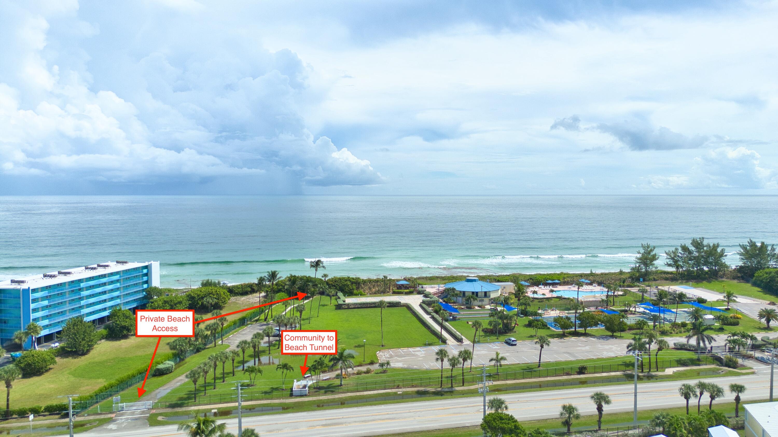 10701 South Ocean Drive, Unit 613 Jensen Beach, FL 34957 - Photo 55 of 64 an aerial view of residential houses with outdoor space