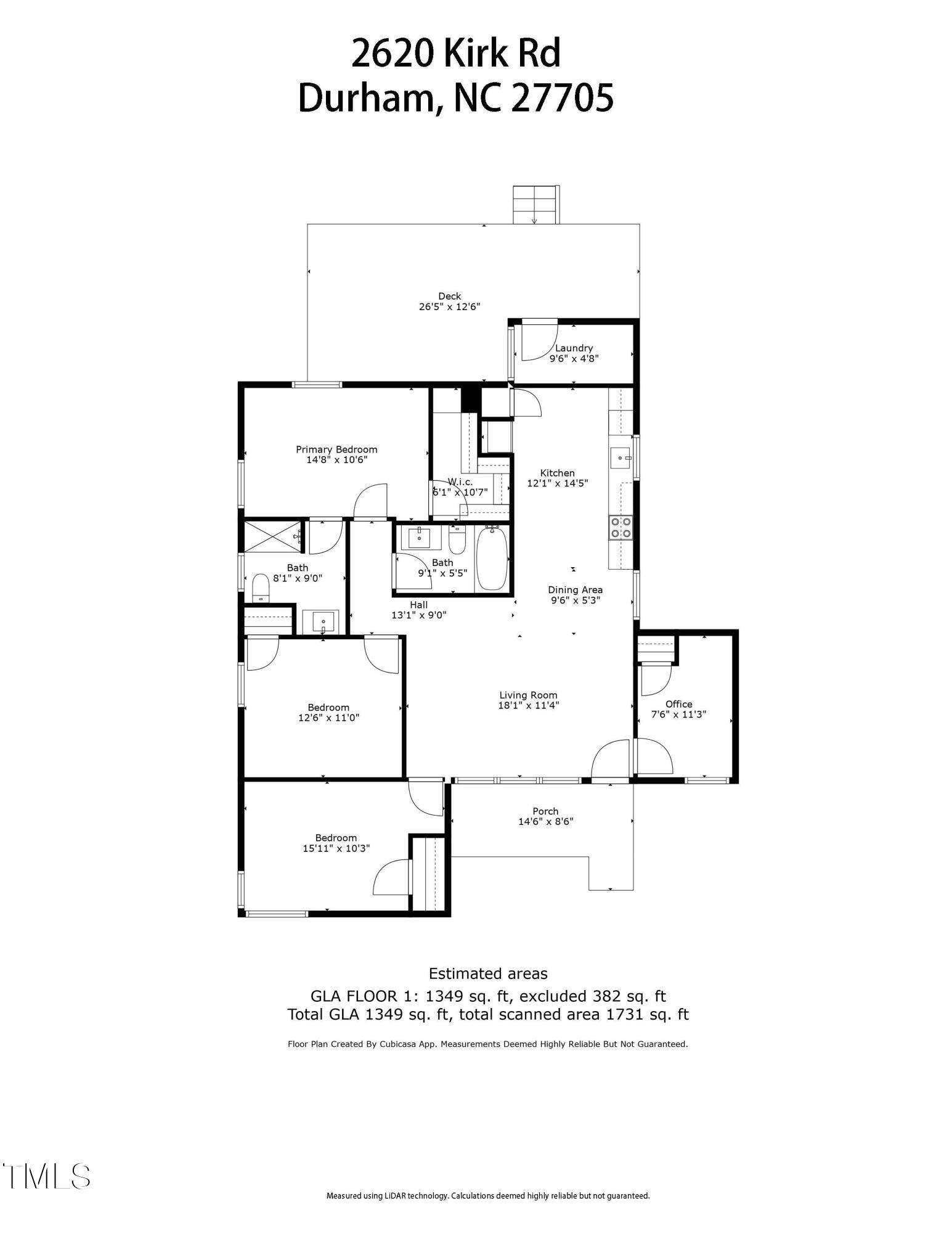 2620 Kirk Road Durham, NC 27705 - Photo 47 of 47 Floor Plan_2620 Kirk Rd