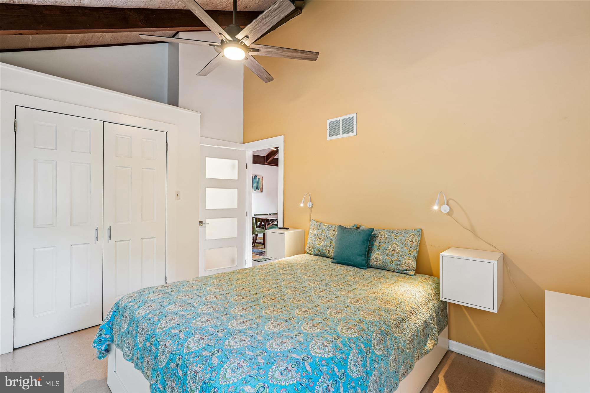 21826 Blue Ridge Mountain Road Paris, VA 20130 - Photo 36 of 60 a bedroom with a bed and a ceiling fan