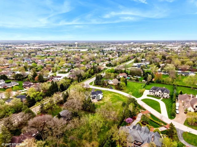 an aerial view of multiple house