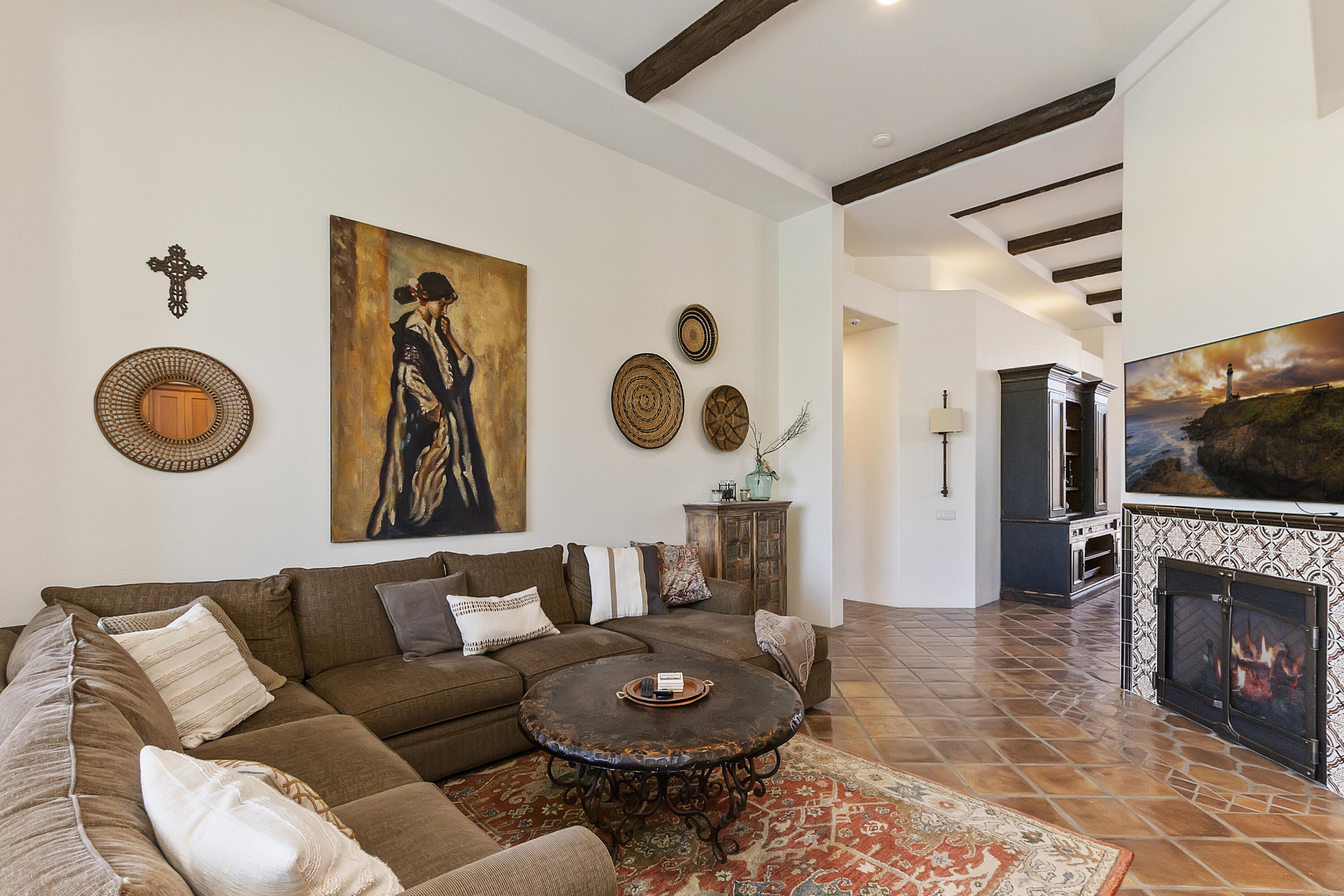 78920 Cabrillo Way La Quinta, CA 92253 - Photo 9 of 41 a living room with furniture and a fireplace