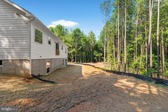 a view of a backyard with plants