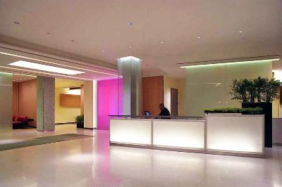 Undisclosed Address Manhattan, NY 10007 - Photo 10 of 15 a view of a lobby with black carpet