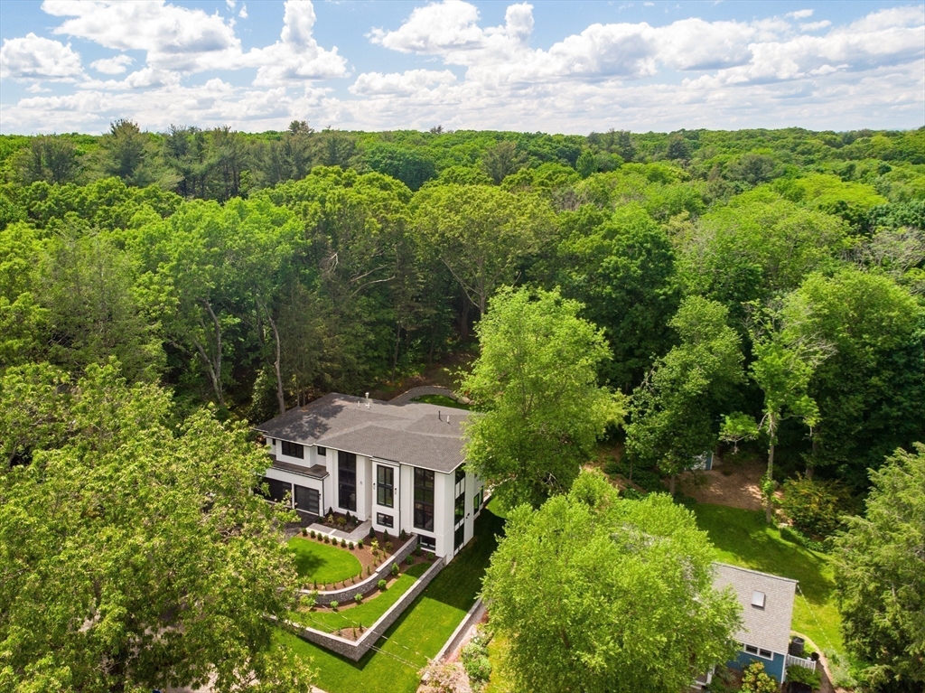 8 Winston Road Lexington, MA 02421 - Photo 40 of 42 an aerial view of a house with garden