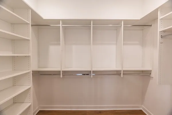 a close view of closet