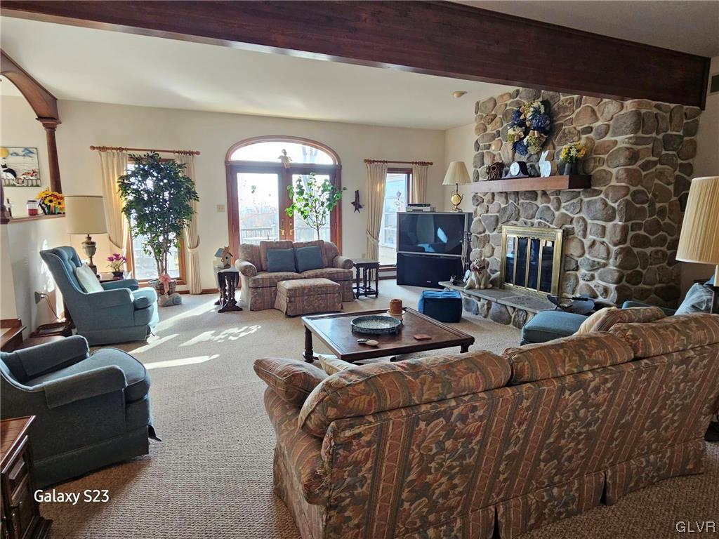 2801 Valley View Drive Bangor, PA 18013 - Photo 13 of 30 a living room with furniture fireplace and a large window
