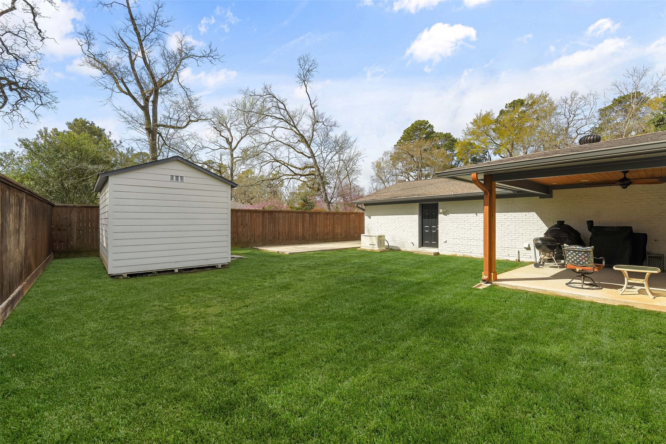 3319 Shadowcrest Lane Spring, TX 77380 - Photo 32 of 37 The house is equipped with a 22 KW natural gas-powered e house Generac generator, installed in 2018, with WiFi capabilities for convenient remote monitoring via the Generac app.