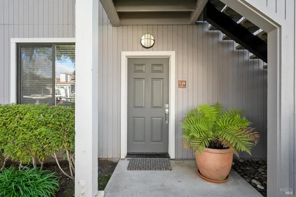 a view of a entryway of the house
