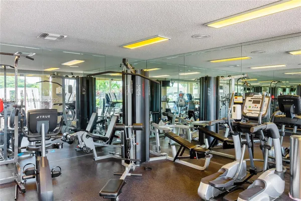 a view of a park with slide