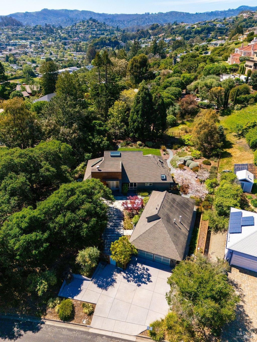 103 Reed Ranch Road Tiburon, CA 94920 - Photo 77 of 89 an aerial view of a house with a yard
