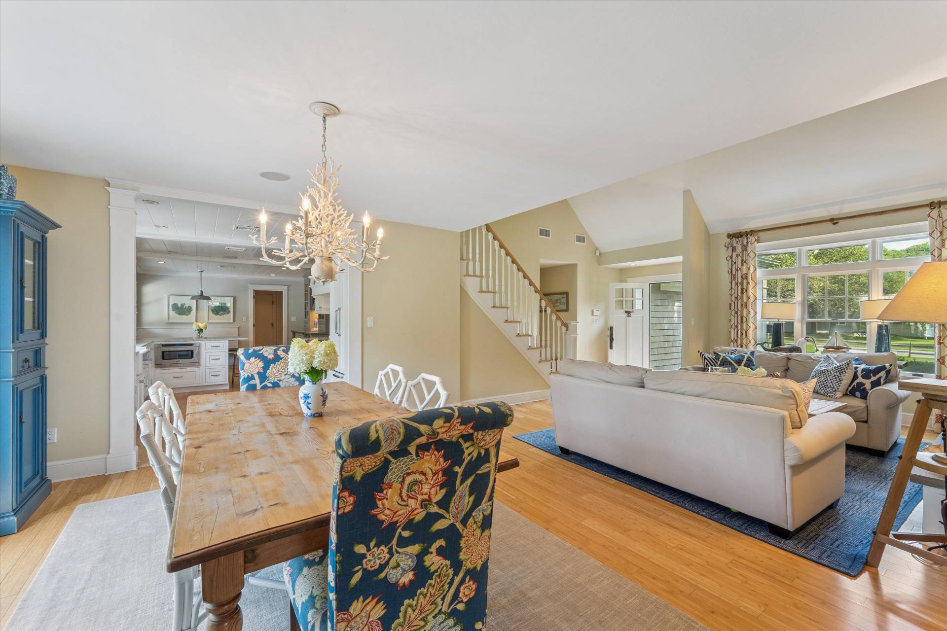 29 Bridle Path Remsenburg, NY 11960 - Photo 9 of 33 a view of a dining room with furniture window and wooden floor