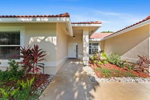 a view of a house with a patio