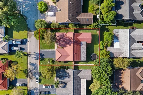 an aerial view of multiple house