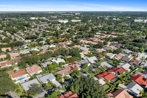 an aerial view of multiple house