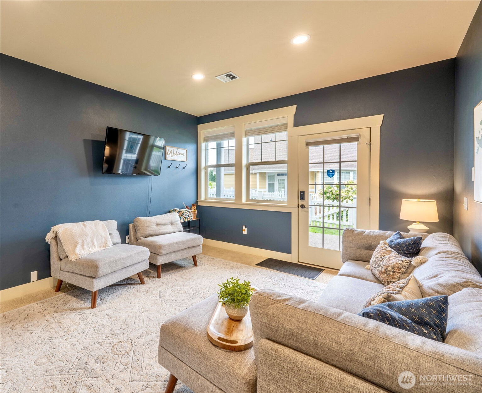 71 Craftsman Court Sequim, WA 98382 - Photo 29 of 33 a living room with furniture and a flat screen tv