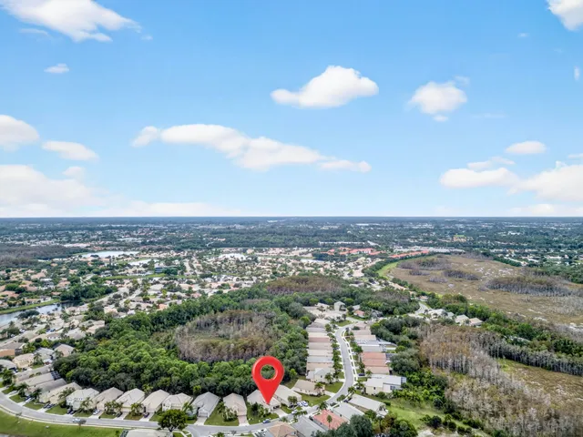 an aerial view of multiple house