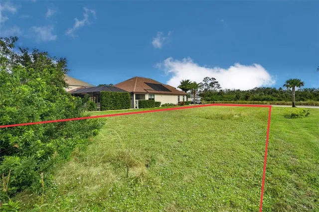 a view of an outdoor space and swimming pool