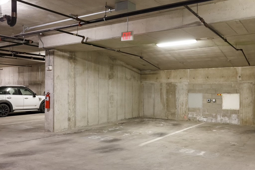 a view of parking garage