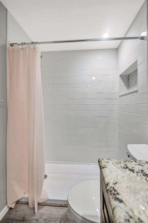 10199 Elgin Boulevard Spring Hill, FL 34608 - Photo 38 of 66 a bathroom with a sink a toilet and shower