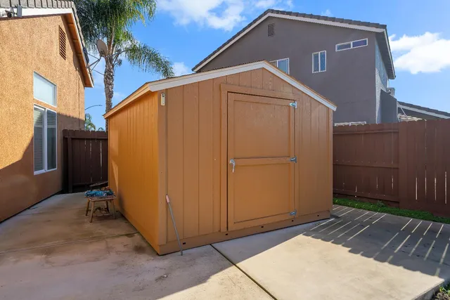 a backyard of a house