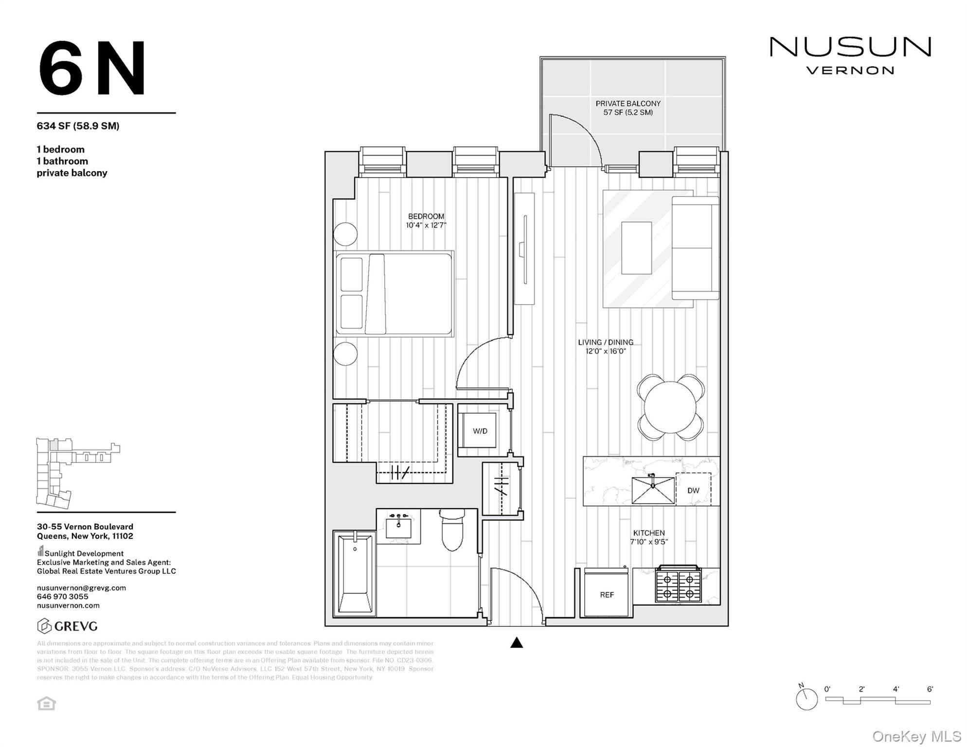 30-55 Vernon Boulevard, Unit 6N Queens, NY 11102 - Photo 11 of 11 View of property floor plan
