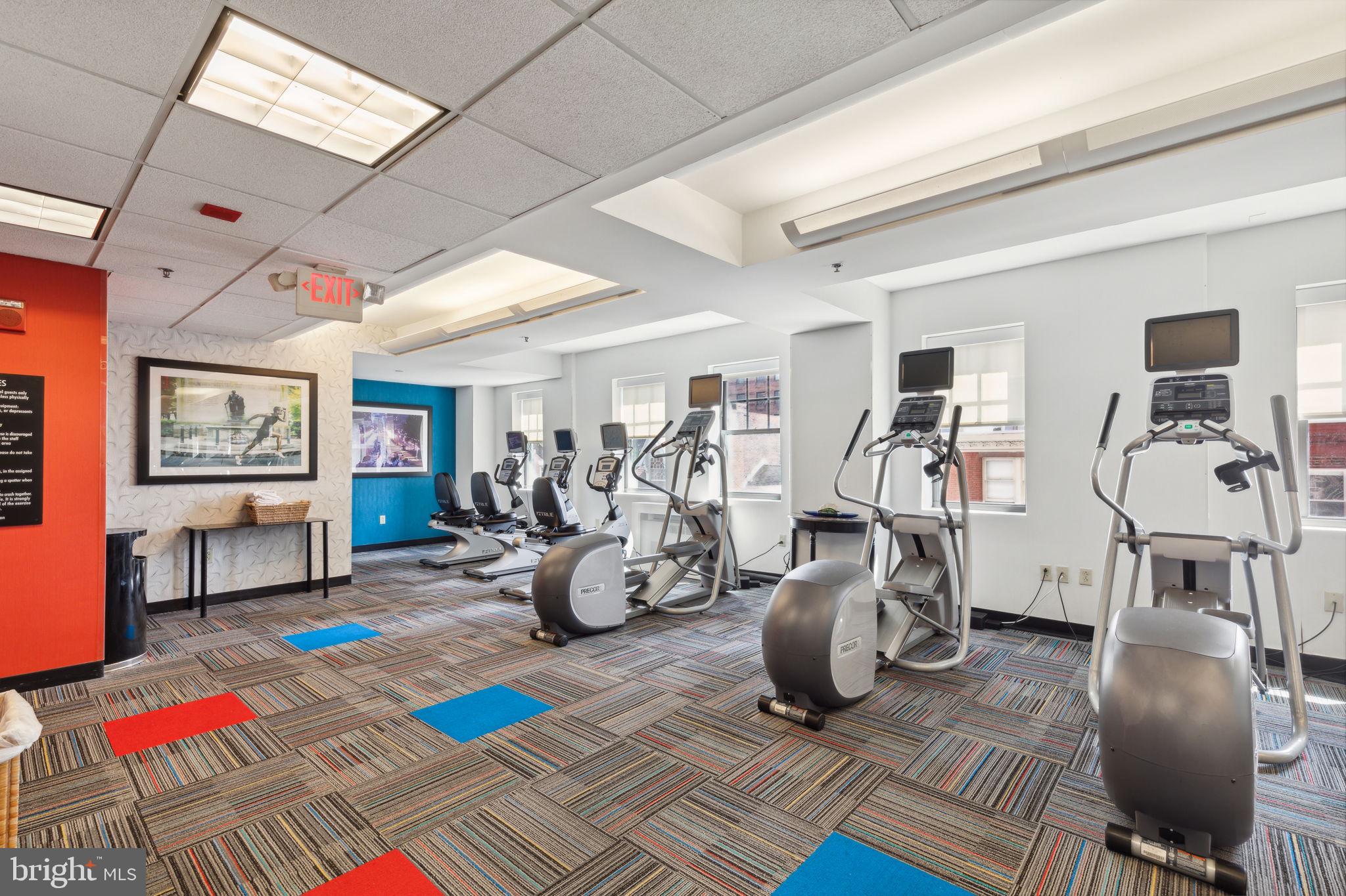 1701 Locust Street, Unit 2111 Philadelphia, PA 19103 - Photo 22 of 25 a view of a room with gym equipment