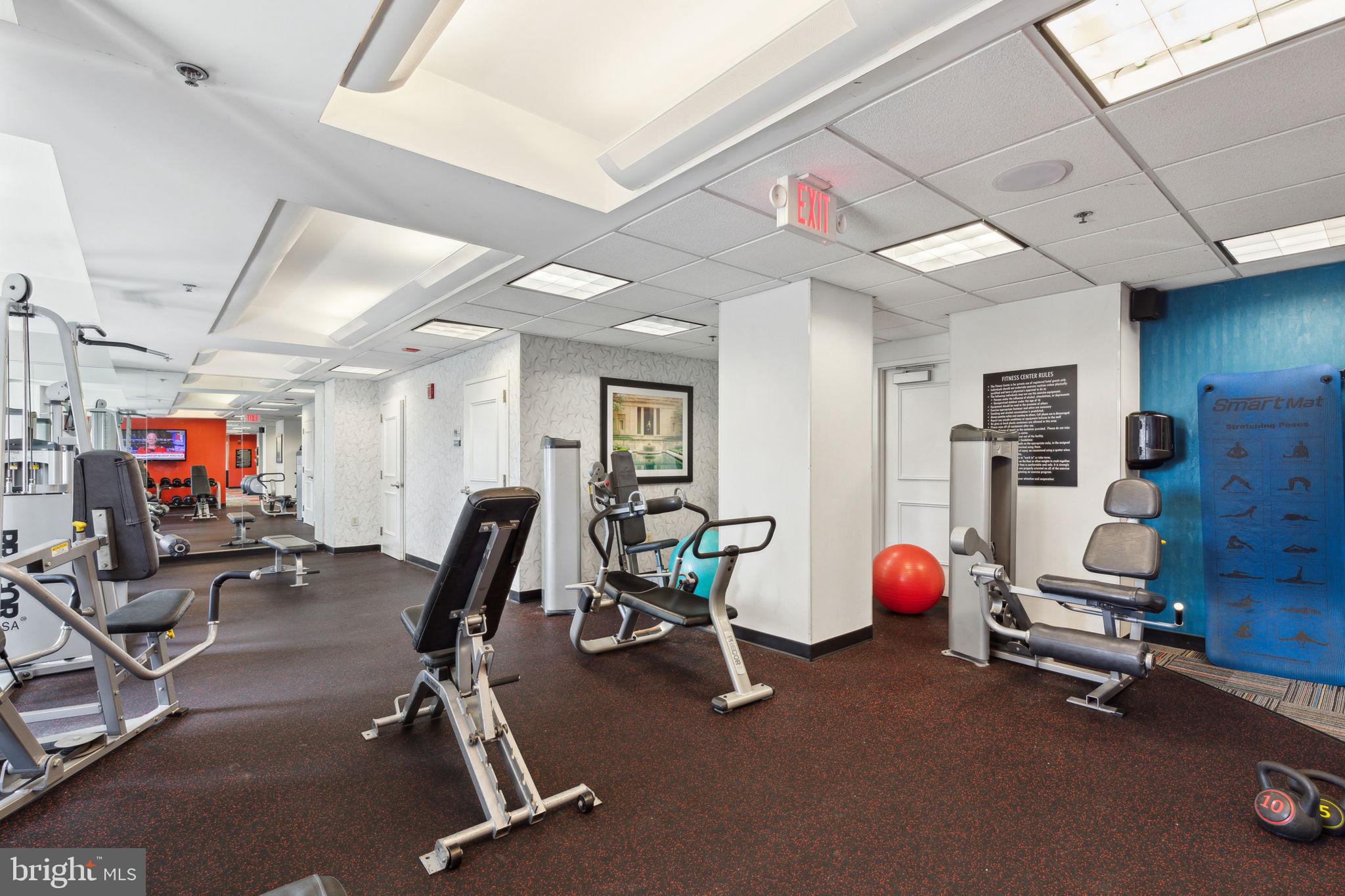 1701 Locust Street, Unit 2111 Philadelphia, PA 19103 - Photo 24 of 25 a view of a room with gym equipment
