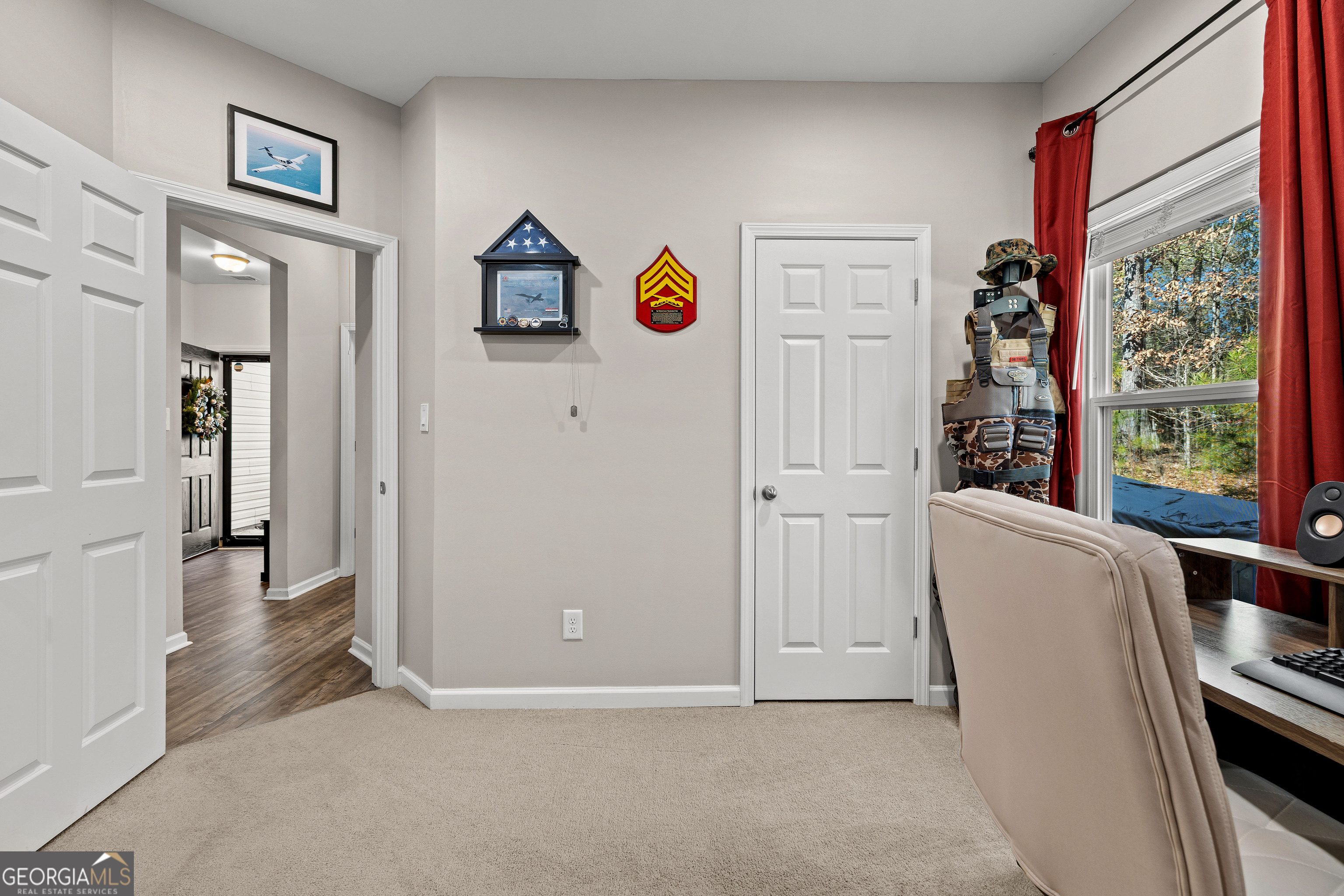 75 Homer Johnson Road Newnan, GA 30265 - Photo 37 of 51 a view of an entryway with wooden floor and windows
